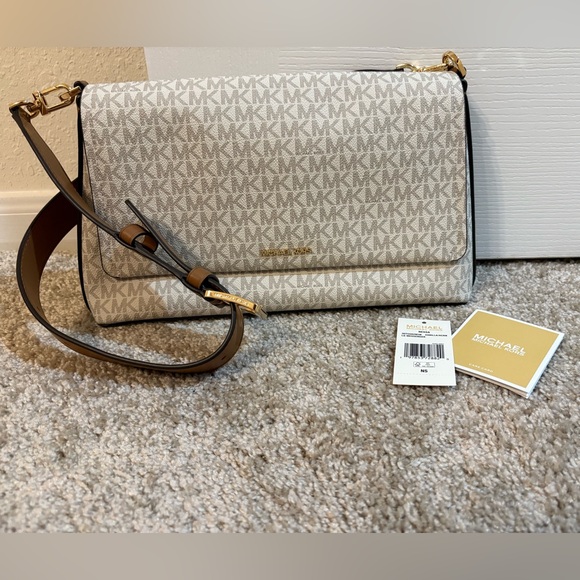 Michael Kors Handbags - SOLD--> Michael Kors Monogram Cream Crossbody Bag